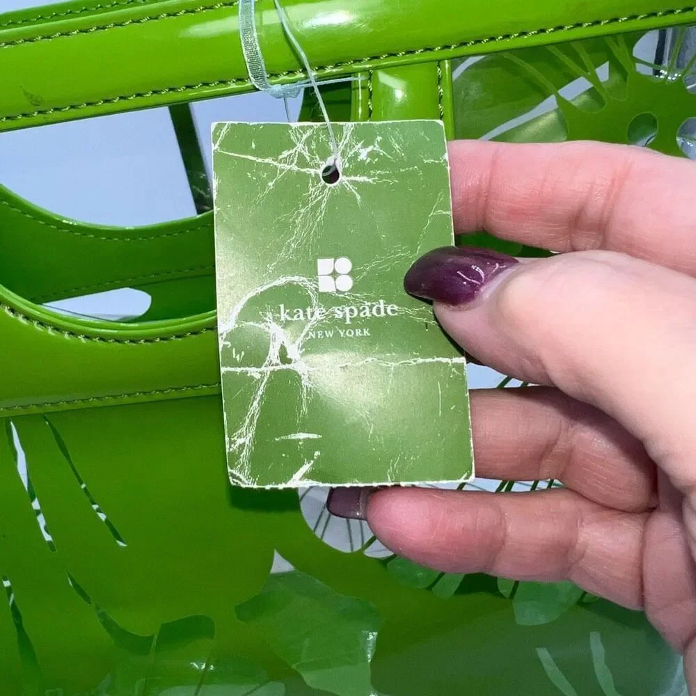 Kate Spade Kei Bloomington Clear Apple Top Handle Clutch Bag - Picture 5 of 12